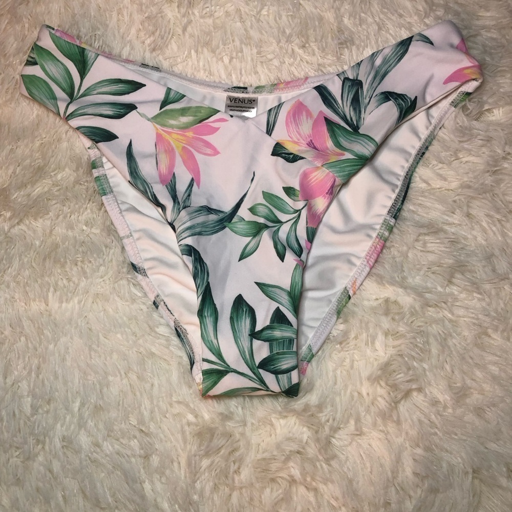 VENUS Floral Bikini bottoms - Pink and Green